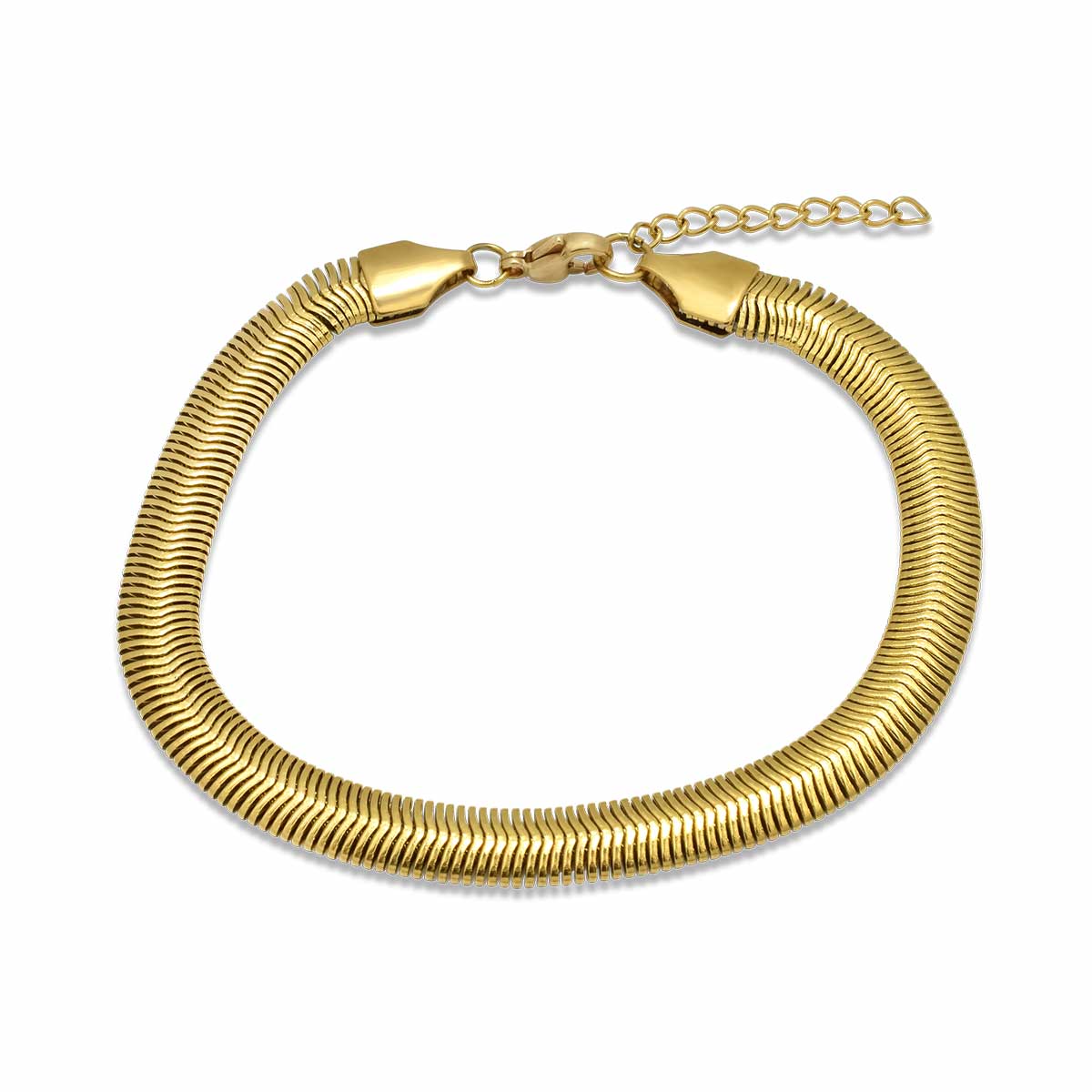 Dennis Snake Gold Bracelet 6MM Βραχιόλι από ανοξείδωτο ατσάλι 316L